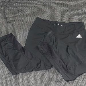 Adidas Black Climalite Crop Workout Leggings